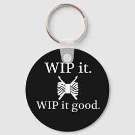 Llavero Trabajo en curso bueno - Crochet {Oscuro}