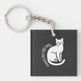 Llavero Trabajo para mi gato – Diseño divertido de citas p