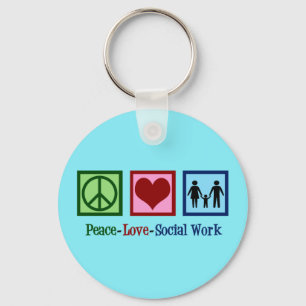 Llavero Trabajo social del amor de la paz