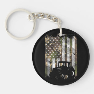 Llavero Tractor de bandera de camuflaje Camión agrícola vi