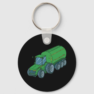 Llavero Tractor de granja verde