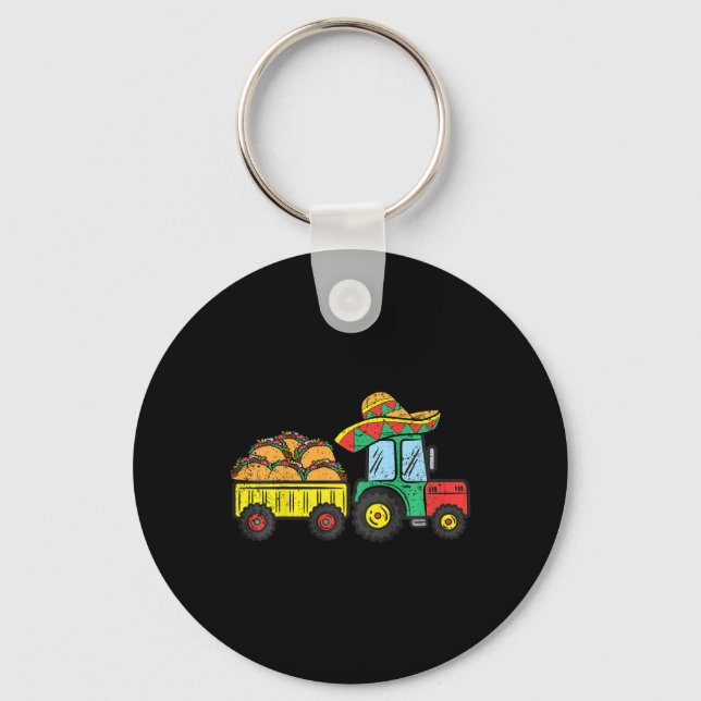 Llavero Tractor de Taco para Niños Cinco De Mayo Comida Me (Anverso)