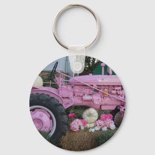 Llavero Tractor rosa