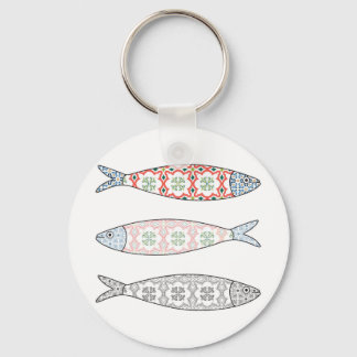 Llavero Traditional Portuguese icon. Colored sardines