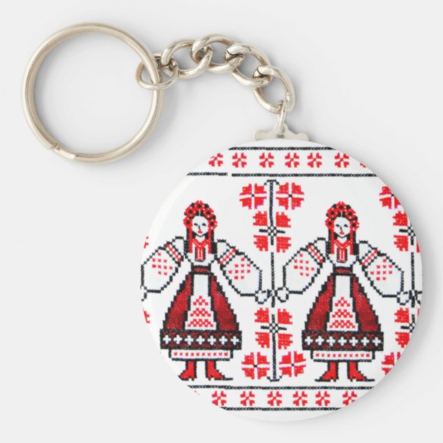 Llavero Traditional Ukrainian embroidery ukraine girls (Frente)