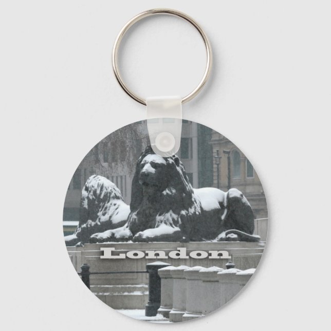 Llavero Trafalgar Square London - Nieve (Anverso)