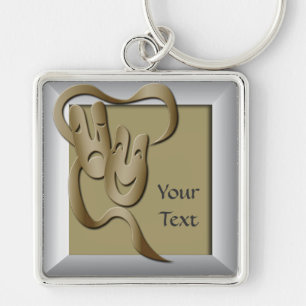 Llavero Tragedia de Comedia Máscara de Teatro de Oro Clav