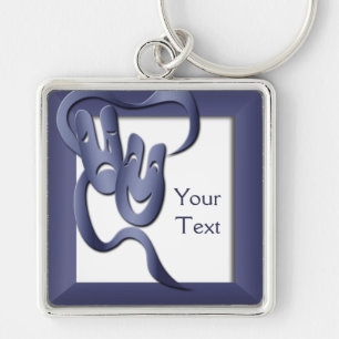 Llavero Tragedia de Comedia Máscara de Teatro Índigo Cla