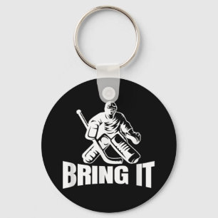 Llavero Traiga a Goaltender Funny Hockey sobre Hielo