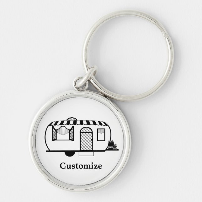Llavero Trailer de caravana redondeado Thunder_Cove (Frente)