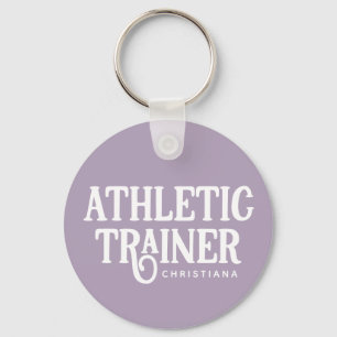 Llavero Trainer atlético de nombre personalizado en AT