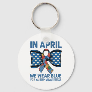 Llavero Traje Azul De Abril Para Aumentar La Conciencia So