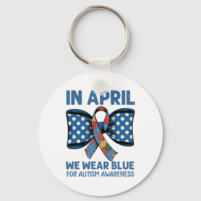 Llavero Traje Azul De Abril Para Aumentar La Conciencia So (Anverso)