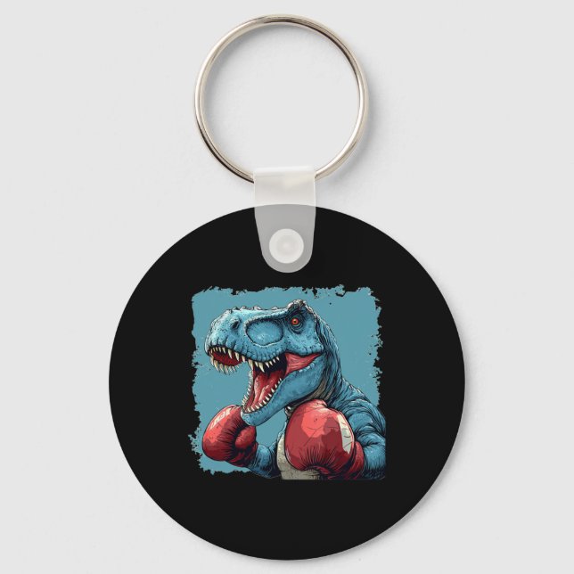 Llavero Traje de Dinosaurio Boxeador Para Amantes del Boxe (Anverso)