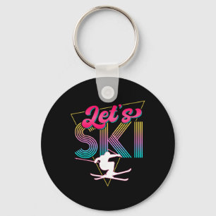 Llavero Traje de fiesta de esquí retro de los 80 Let's Ski