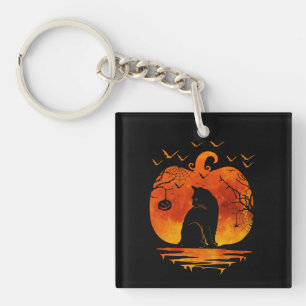 LLAVERO TRAJE DE GATO DE HALLOWEEN CALABAZA AMANTE DE GATO