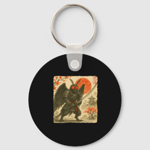 Llavero Traje de Guerrero Samurái Mothman Arte Sumi-e