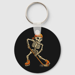 Llavero Traje de Halloween de esqueleto de hockey sobre hi