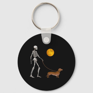 Llavero Traje de Halloween de perro esqueleto de Dachshund