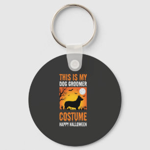 Llavero Traje de peluquero de perro de Halloween Silueta