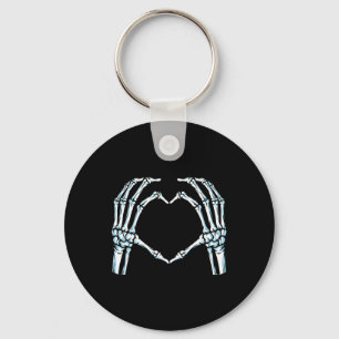 Llavero Traje Retro De Halloween Señal De Corazón Con Mano