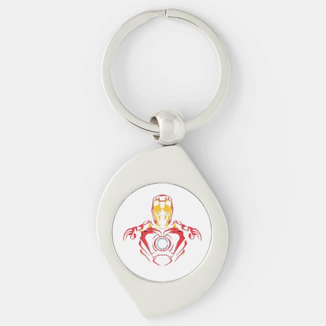Llavero Traje Vector Ironman - Núcleo de Arco Brillante (Anverso)