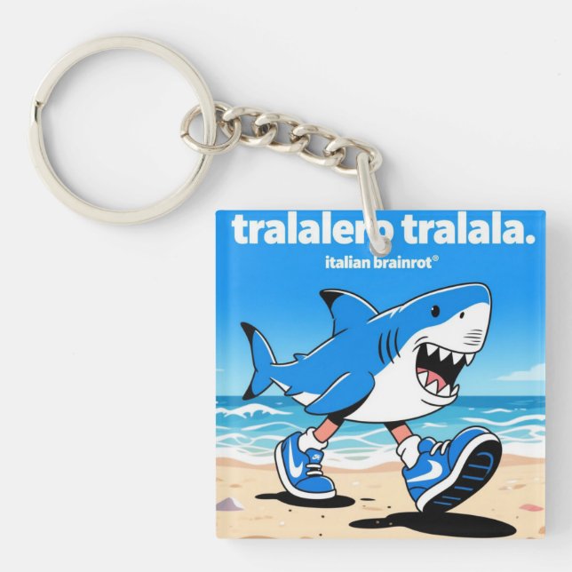 Llavero tralalero tralala "brainrot italiano"  (Frente)