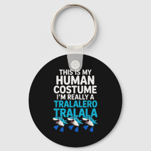 Llavero Tralalero Tralala Disfraz Humano Gracioso Meme Hal