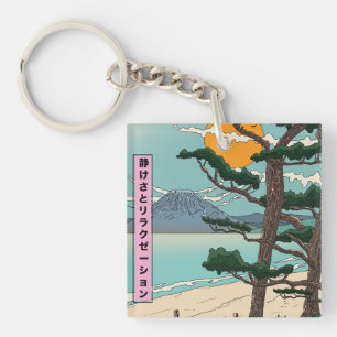 Llavero Tranquilidad y relajación del río japonés.