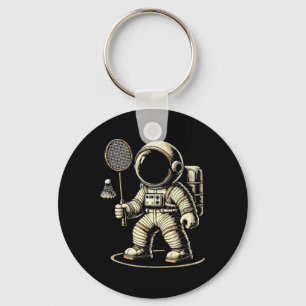 Llavero Transbordador del jugador de bádminton astronauta