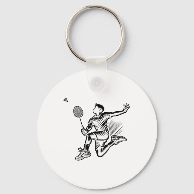 Llavero Transbordador Panda Jugando A Badminton Player (Anverso)