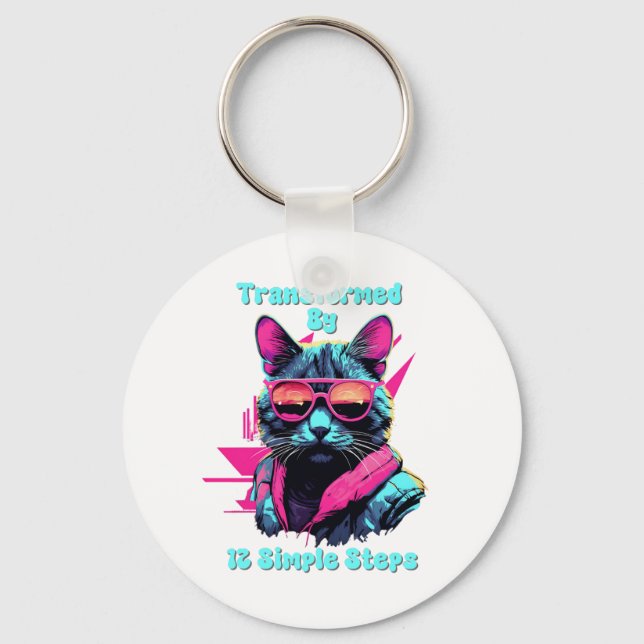 Llavero Transformado por 12 pasos simples, AA, NA, Al-Anon (Anverso)