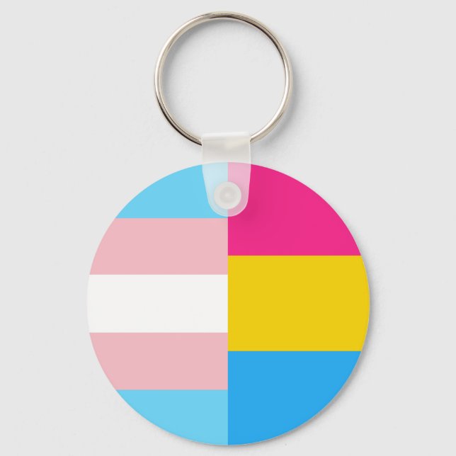 Llavero Transgender Pansexual Dual Pride Flag (Anverso)