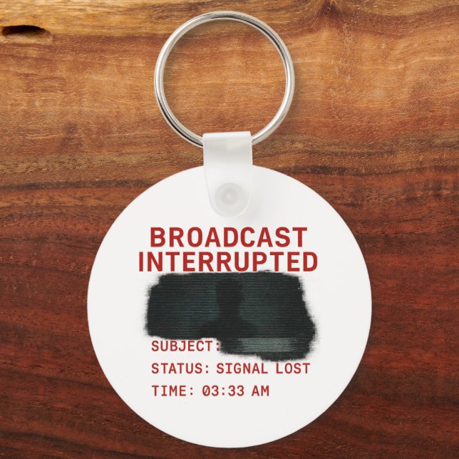 Llavero Transmisión interrumpida - Señal perdida Glitchcor (Anverso)