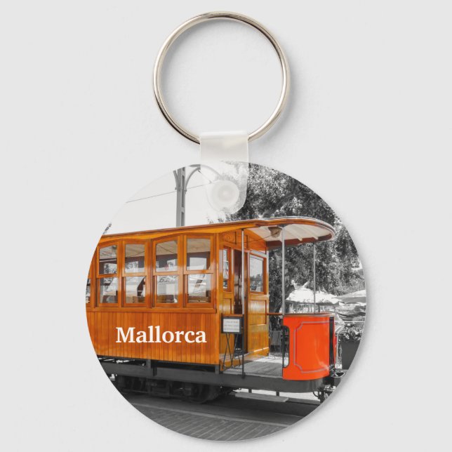 Llavero Tranvía de Mallorca con el recuerdo de Port de Sol (Anverso)