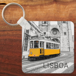 Llavero Tranvía retro de Lisboa Calle Portugal Vintage