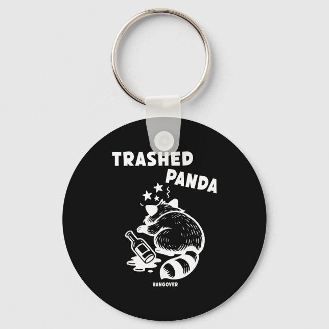 Llavero Trashed Panda Hangover Social Media Crazy Drunk Ra (Anverso)