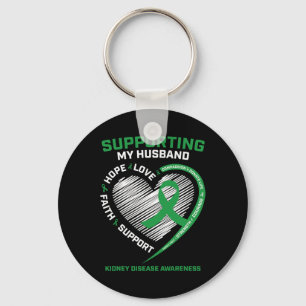 Llavero Trasplante de esposa verde Husbynd Kidney Enfermed