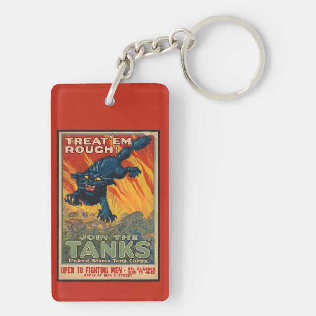 Llavero Trátalos rudos - Únete a los tanques (Atrás)