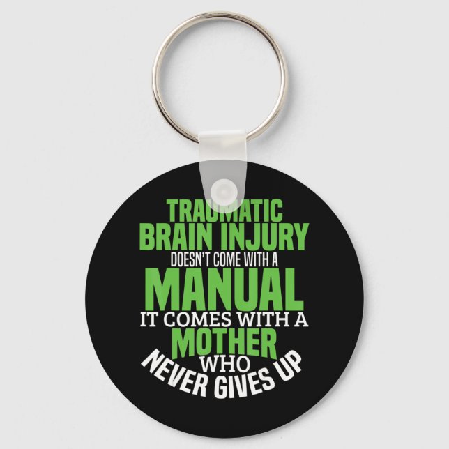 Llavero Traumatic Brain Injury Awareness T Shirt TBI Aware (Anverso)