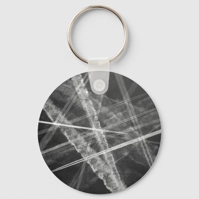 Llavero Travesías de chorro en blanco y negro (Anverso)