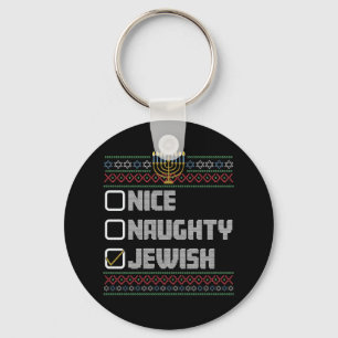 Llavero Travieso Lindo Santa Judío Feo Navidad Hanukkah 