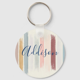Llavero Trazos de pincel pastel personalizados