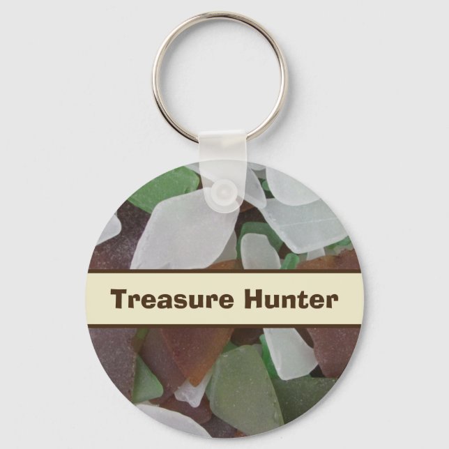 Llavero Treasure Hunter Sea Glass Photo Beach Collector (Anverso)