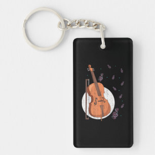 Llavero Treble Clef Cellist Musical Instrumento Cello