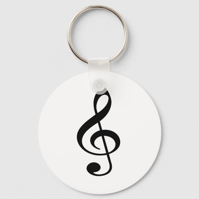 Llavero Treble Clef Music Note (Anverso)