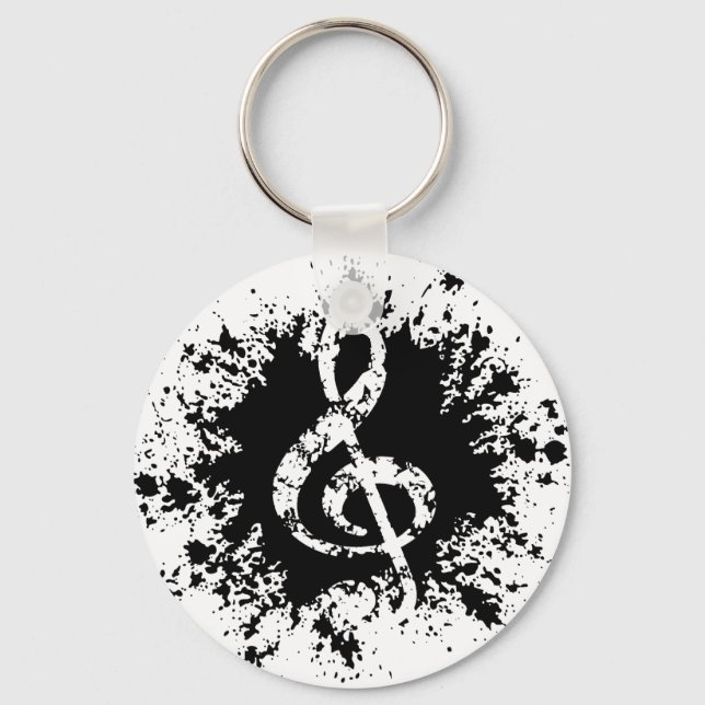Llavero Treble Clef Splat (Anverso)