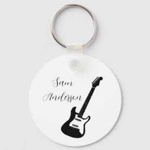 Llavero treble clefs with musician full name personalized