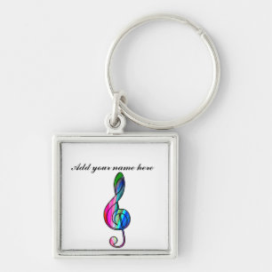 Llavero Treble nota de clef en color_