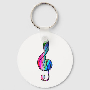 Llavero Treble nota de clef en color_